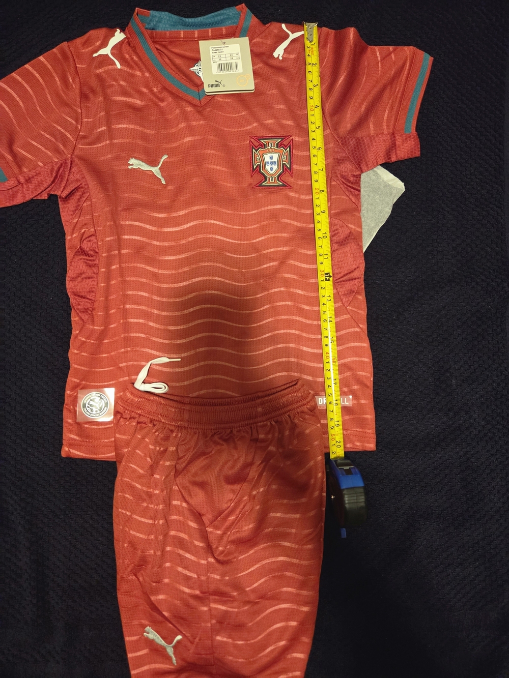 Puma Kids Portugal Red Soccer Jersey and Shorts